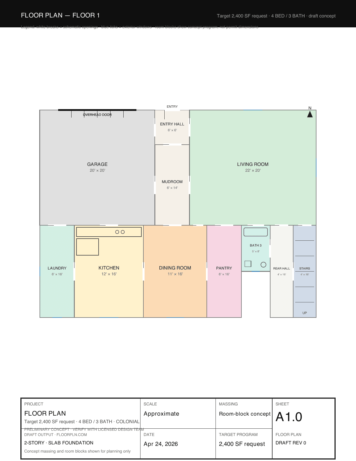 Floorpln sample concept packet first-floor sheet